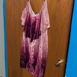 Charlotte Russe Pink Velvet Mini Dress